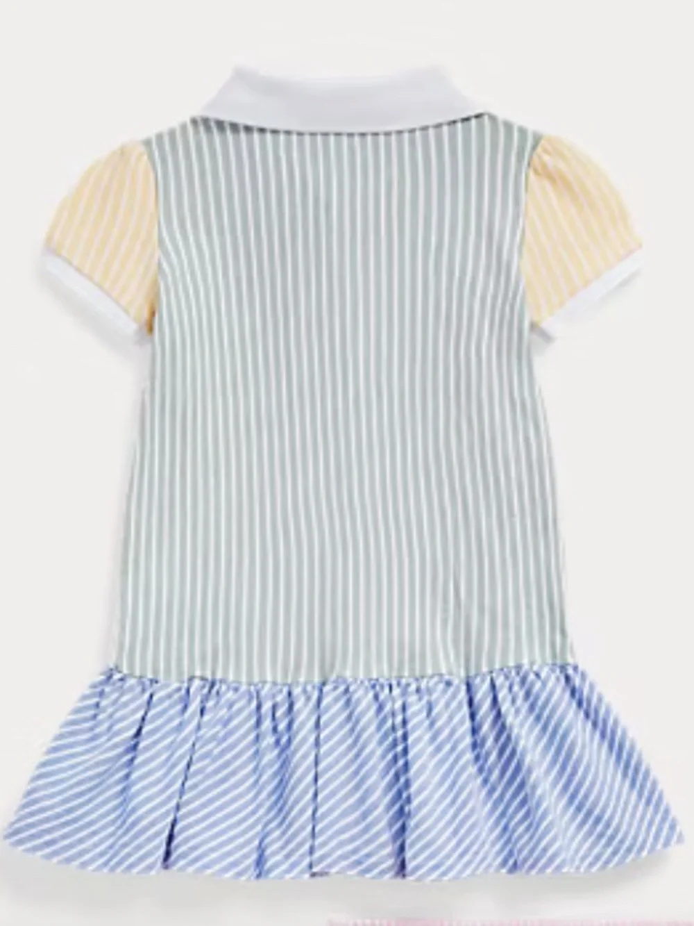 Ralph Lauren Color-Blocked Mesh Polo Dress